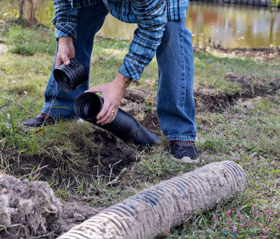 French drain repair