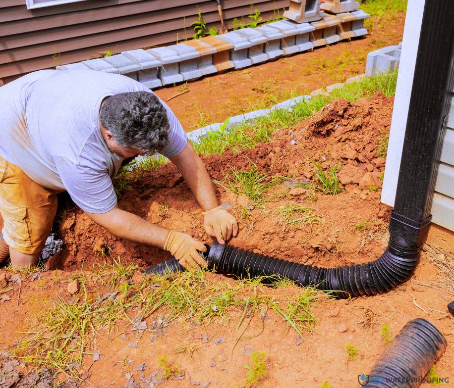 Underground gutter drainage