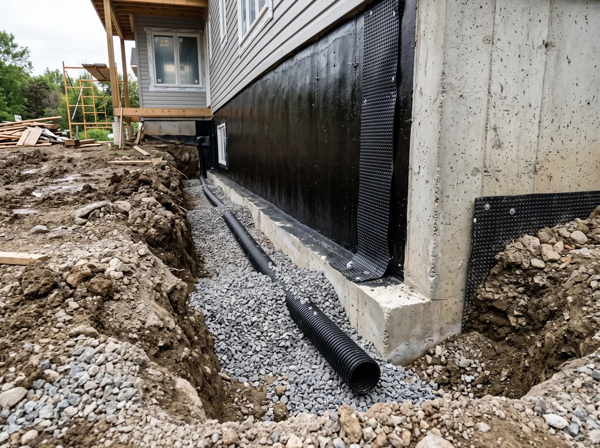 Weeping tile and foundation drainage that feeds a sump pump under the Ontario Building Code