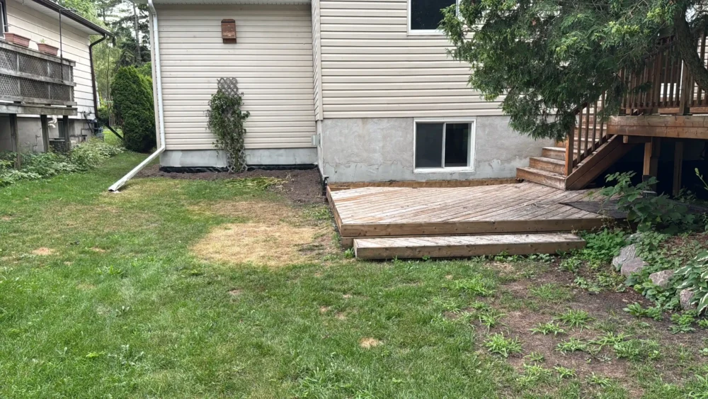 Exterior waterproofing, membrane, gravel